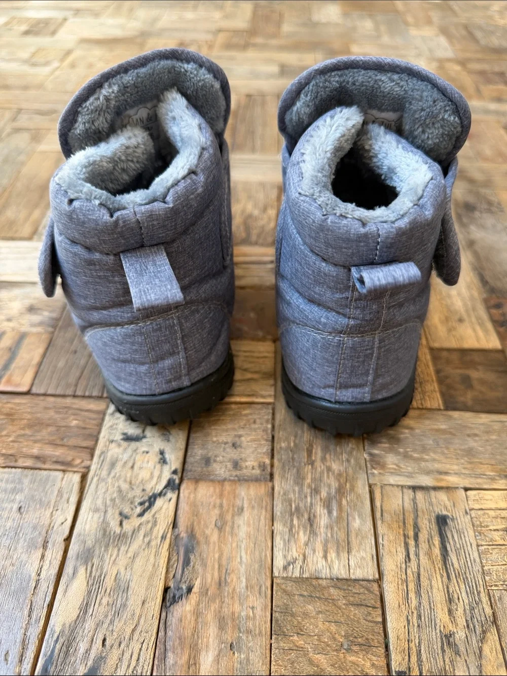 Jan & Jul Kids Toasty-Dry Booties Insulated Ankle Boots in Heather Gray Toddler